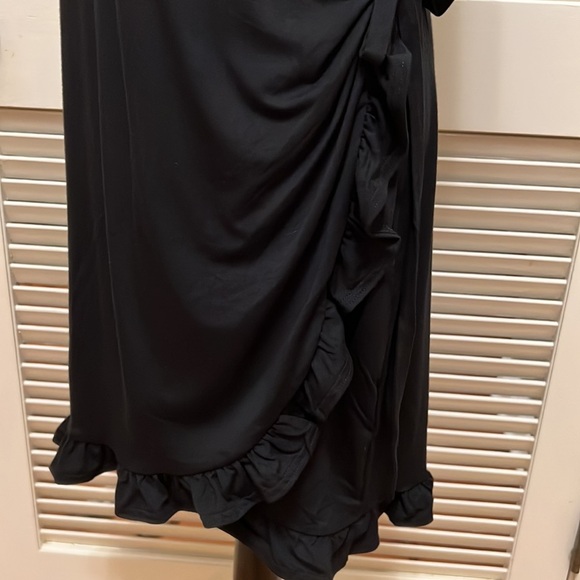 10. Abound Short Sleeve Wrap Dress in Jet Black, Size 2X - Picture 7 of 14